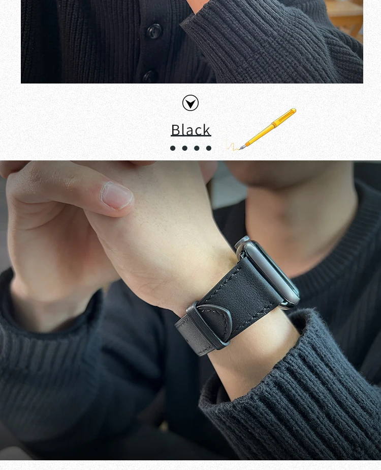 2026Kebitt For Apple Watch Series12 11 10 Ultra4 3 SE3 Strap High Quality Genuine Leather Band Iwatch 46 42 41 45 49mm Bracelet
