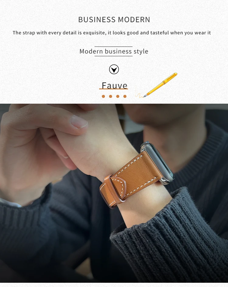2026Kebitt For Apple Watch Series12 11 10 Ultra4 3 SE3 Strap High Quality Genuine Leather Band Iwatch 46 42 41 45 49mm Bracelet