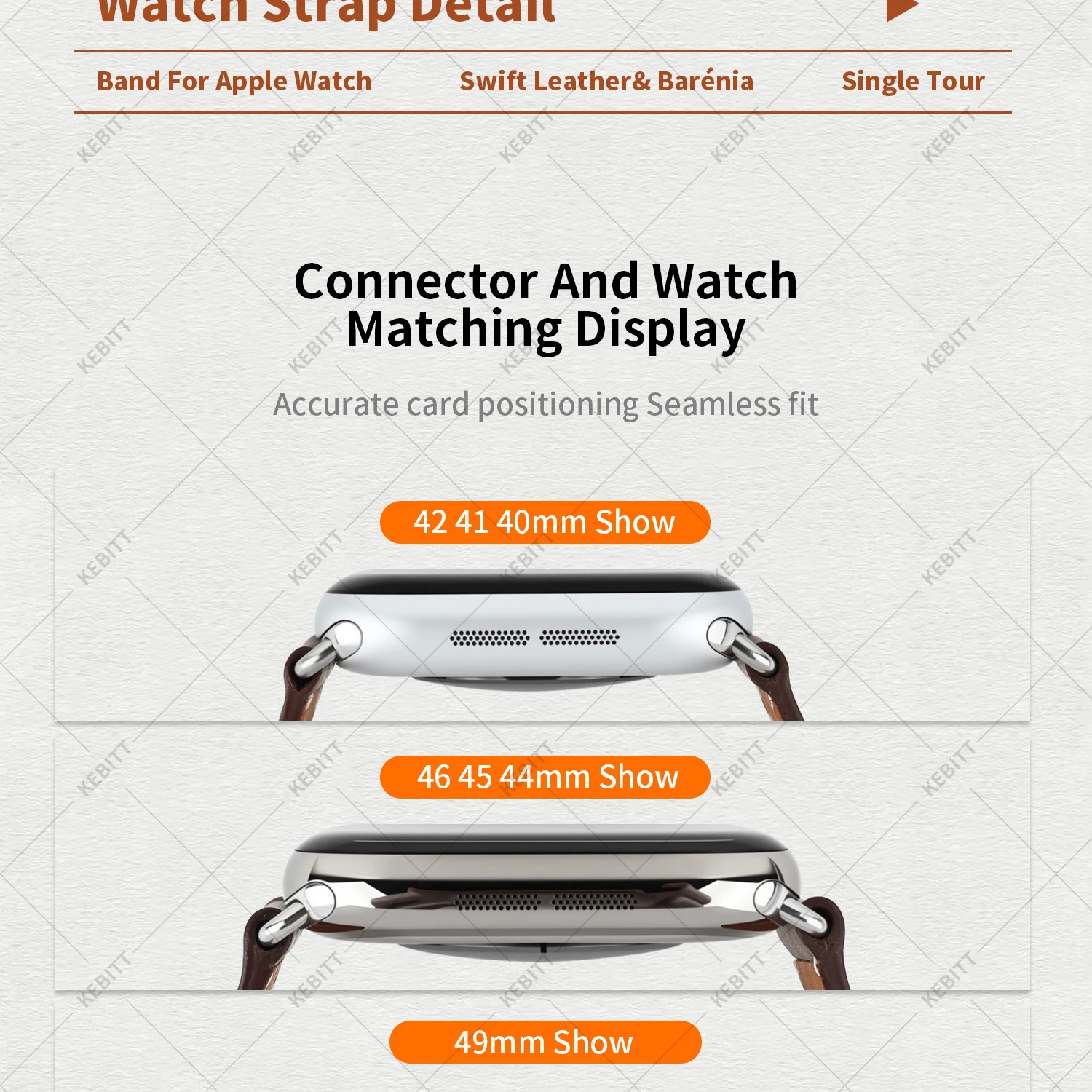 2026Kebitt For Apple Watch Series12 11 10 Ultra4 3 SE3 Strap High Quality Genuine Leather Band Iwatch 46 42 41 45 49mm Bracelet