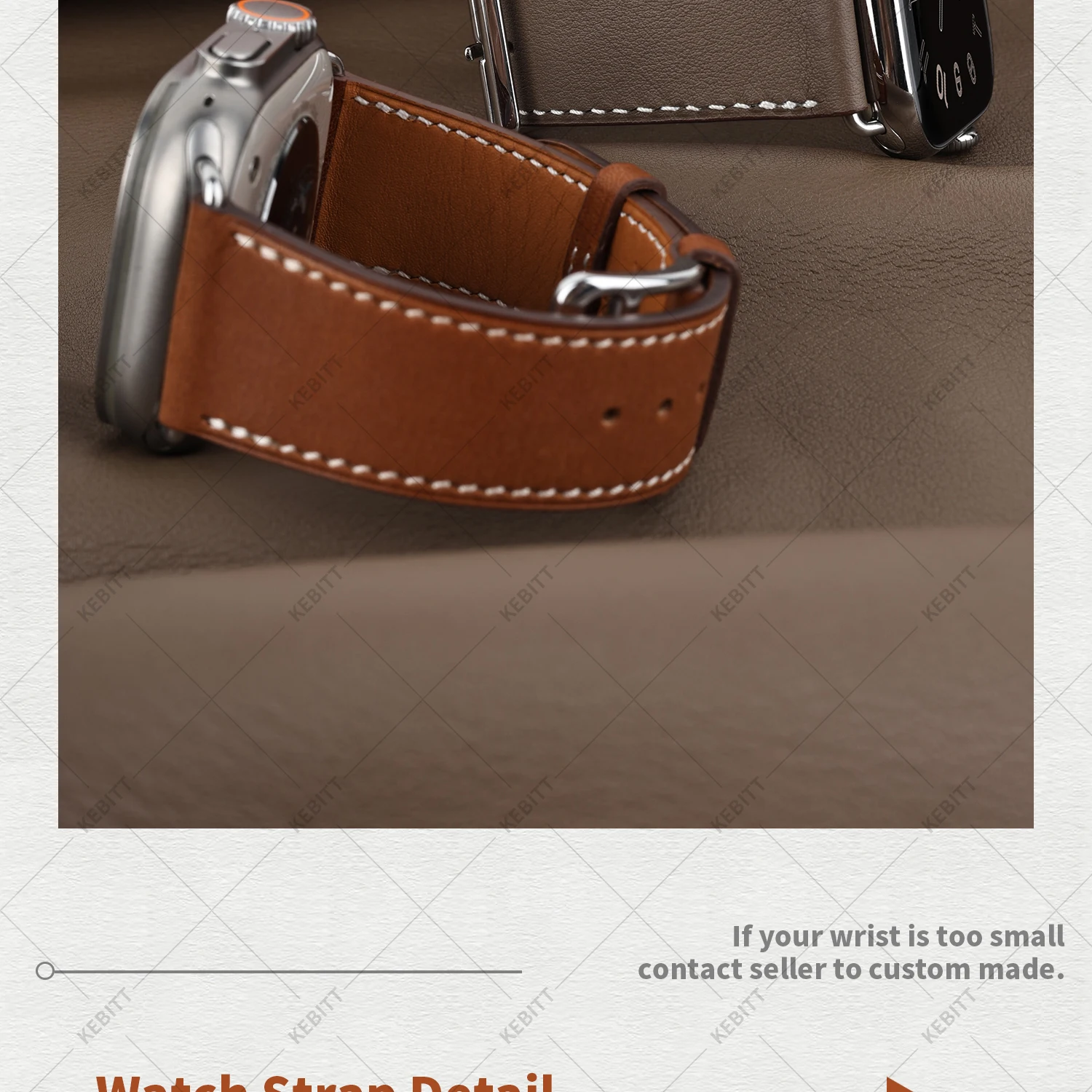 2026Kebitt For Apple Watch Series12 11 10 Ultra4 3 SE3 Strap High Quality Genuine Leather Band Iwatch 46 42 41 45 49mm Bracelet