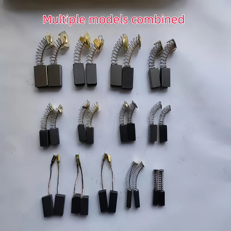 50pcs For Drills Sanders Grinders Motors Durable Motor Repair Parts Kit Heavy Duty Carbon Brush with Metal Bases