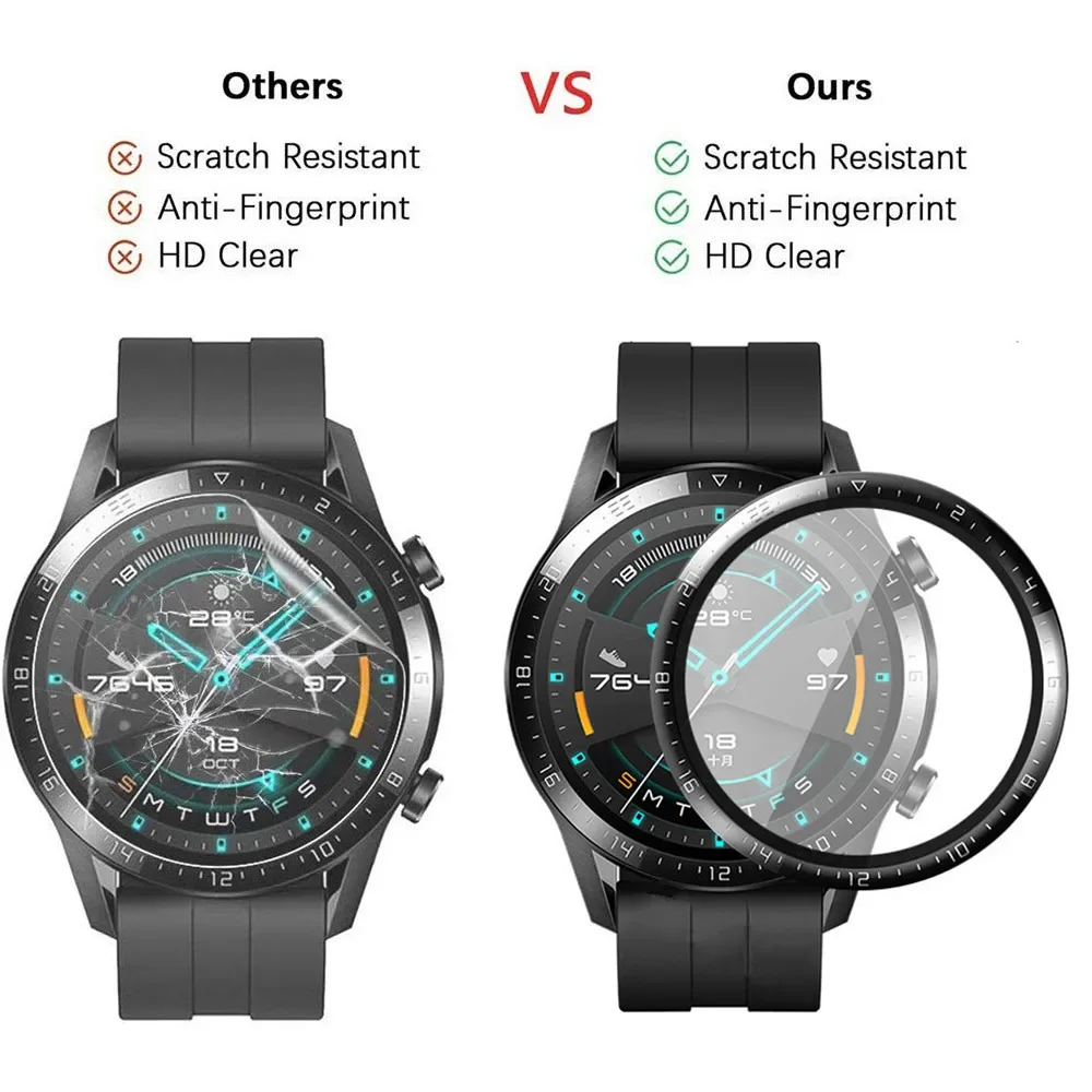 1-3pcs HD Clear Screen Protector for Huawei GT2 46mm 42mm Soft Protective Film For Huawei GT2 Smart Watch Accessories