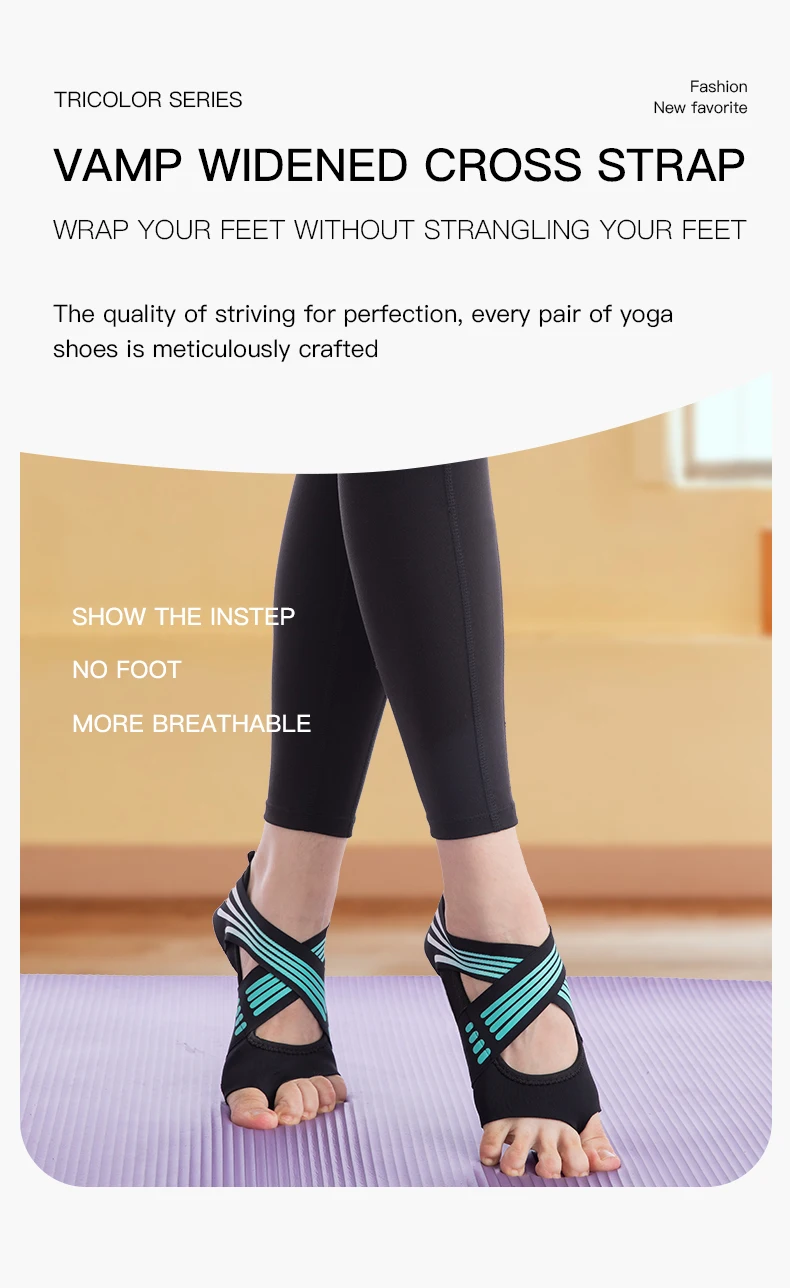 Professional Non-slip Gym Yoga Shoes Flat Soft Anti-slip Sole Ballet Fitness Dance Shoes Pilates Yoga Shoes Socks