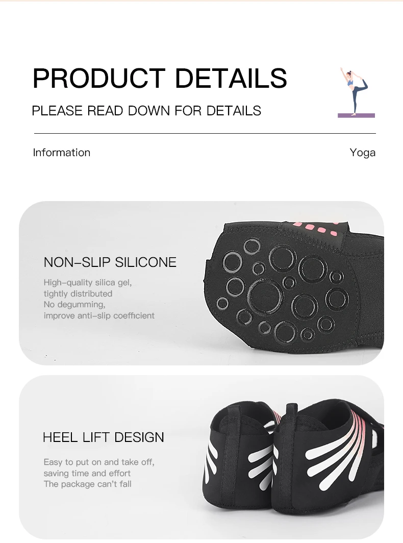 Professional Non-slip Gym Yoga Shoes Flat Soft Anti-slip Sole Ballet Fitness Dance Shoes Pilates Yoga Shoes Socks