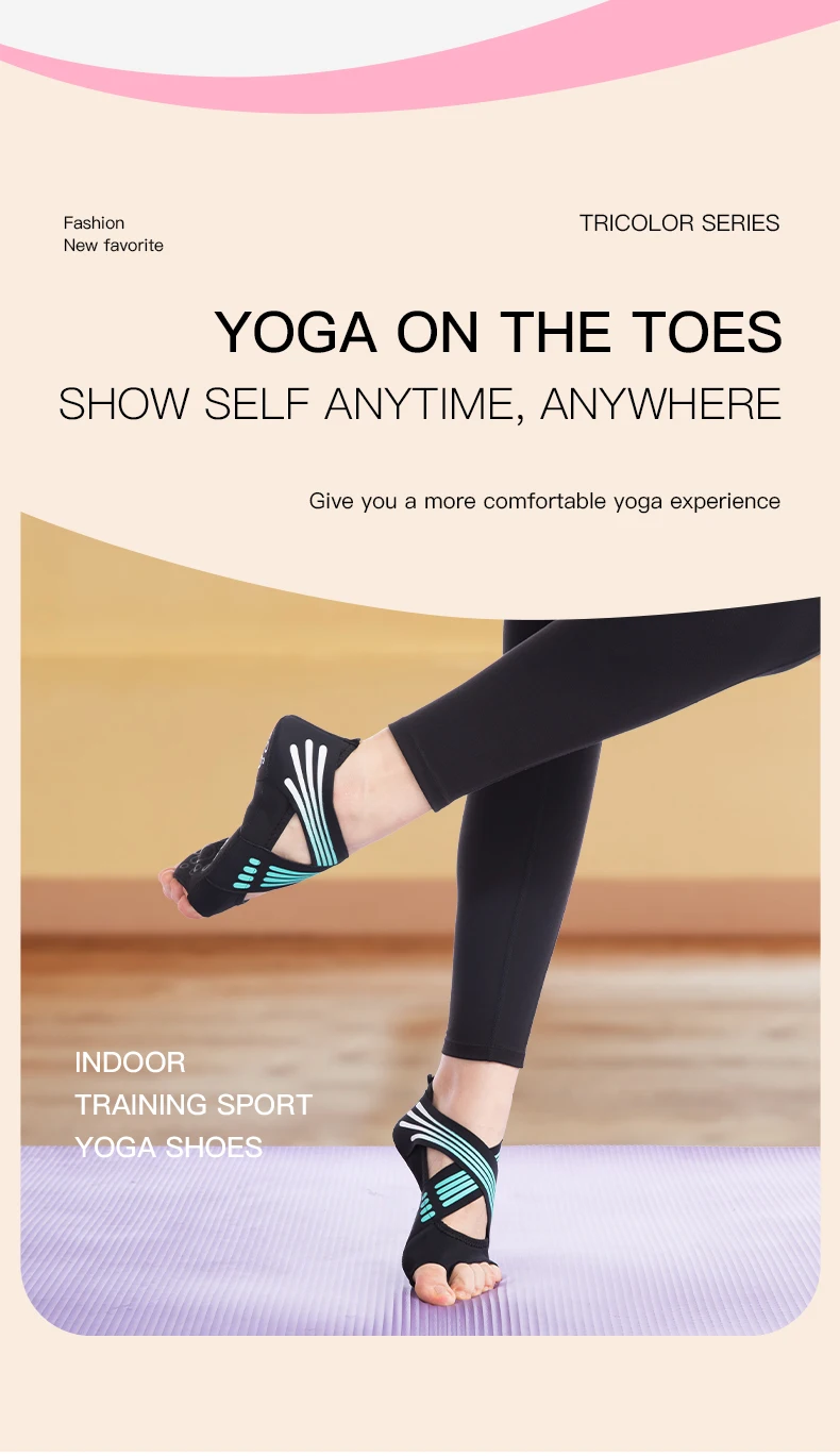 Professional Non-slip Gym Yoga Shoes Flat Soft Anti-slip Sole Ballet Fitness Dance Shoes Pilates Yoga Shoes Socks