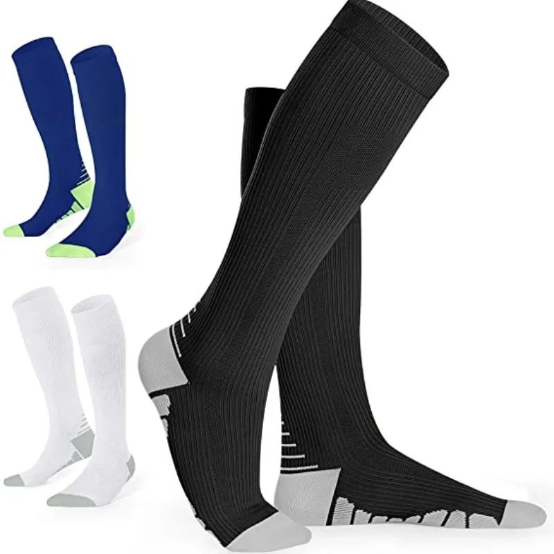 New Compression Socks Knee High 20-30 Mmhg Fit Medical Edema Diabetes Varicose Veins Running Marathon Compression Sports Socks