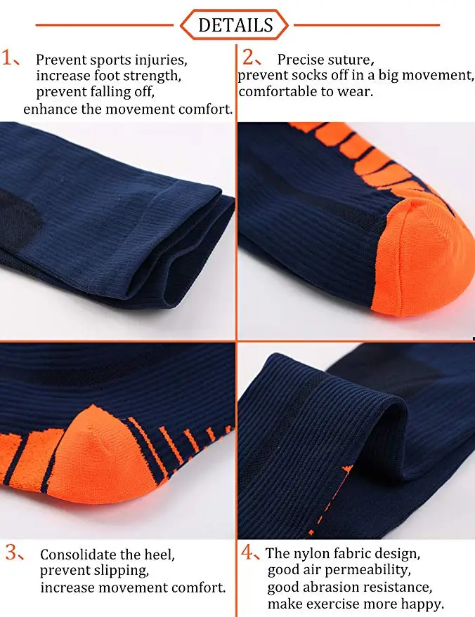 New Compression Socks Knee High 20-30 Mmhg Fit Medical Edema Diabetes Varicose Veins Running Marathon Compression Sports Socks