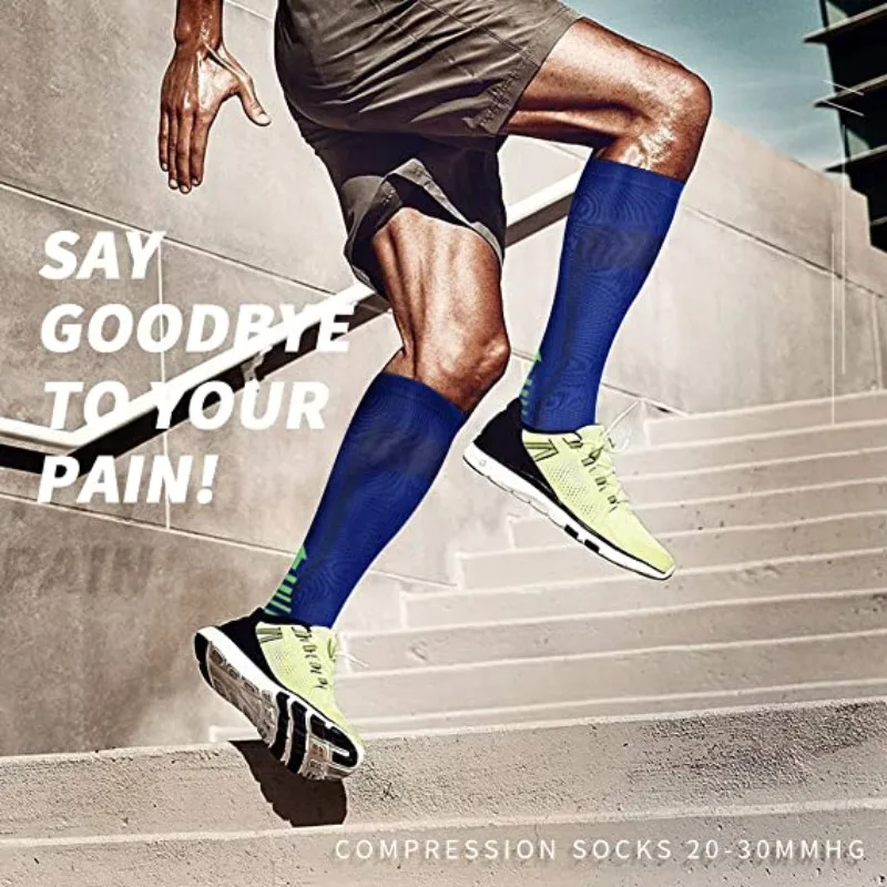 New Compression Socks Knee High 20-30 Mmhg Fit Medical Edema Diabetes Varicose Veins Running Marathon Compression Sports Socks