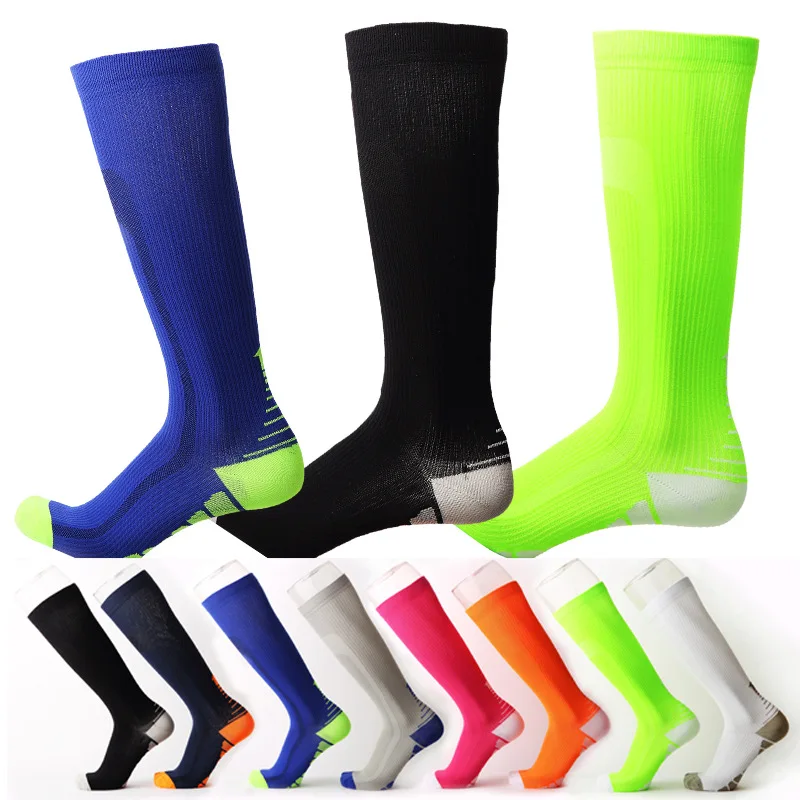 New Compression Socks Knee High 20-30 Mmhg Fit Medical Edema Diabetes Varicose Veins Running Marathon Compression Sports Socks