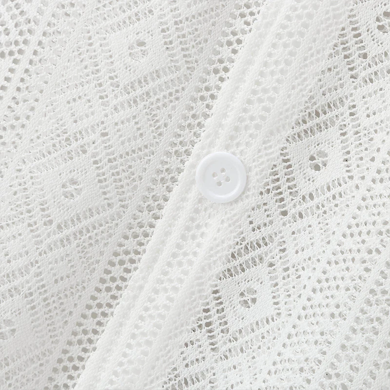 Summer Men's Clothing Mesh See Through Mesh Sexy Shirt Short Sleeve Fishnet Button-down Retro Chic Streetwear Party Blouse S-5XL