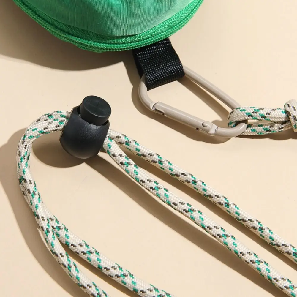 Neck Hanging Coin Purse New Polyester Earphone Storage Bag Mini Wallet Anti-theft Contrasting Color Small Key Bag