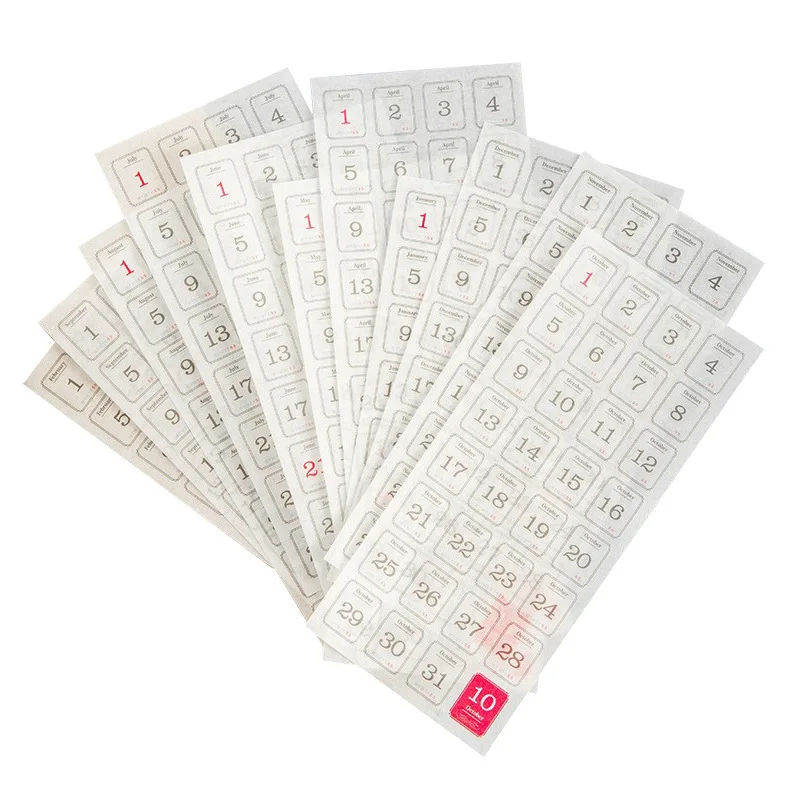 365 day Date Stickers Planner Stick Labels Scrapbooking Adhesive Diy Scrapbooking Diary Album junk journal supplies