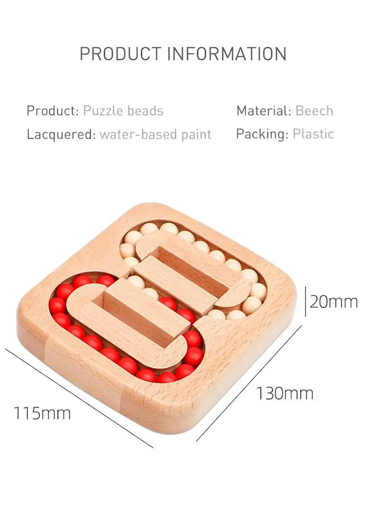 Wooden Puzzle Ball Toys Luban Lock for Children Educational Early Education Rolling Magical Bean Cube Balls