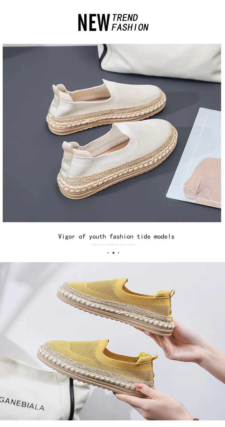 Thin Mesh Women's Casual Shoes Versatile Summer Flat Bottomed Fisherman's Shoes Women's Fashion Breathable Vulcanized Shoes