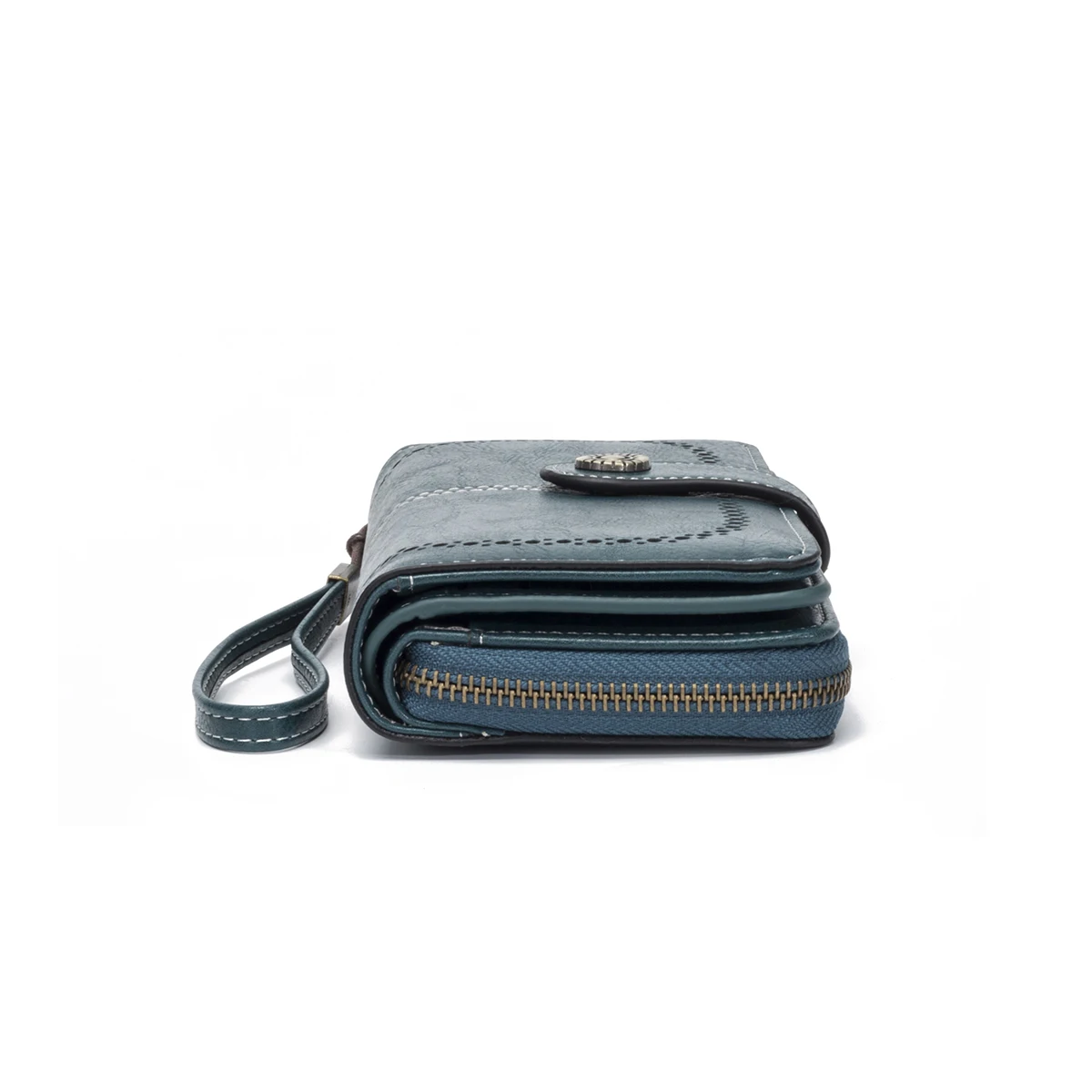 Rfid Anti-Theft Wallet for Men and Women, European and American Retro Leather Long Wallet Clutch, Oil-Waxed Leather Hollow-Out Multi-Card Slot Wallet, Large Capacity Zipper 70% off Clutch Bag, Card Holder Coin Purse Wallet Handbag