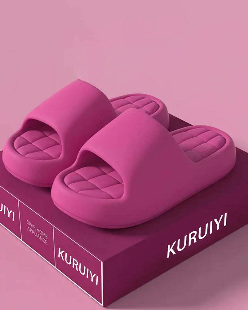 Candy Color Soft Bottom EVA Slippers Women Summer 2026 Thick Platform Comfortable Cloud Slippers Woman Outdoor Beach Sandals 45
