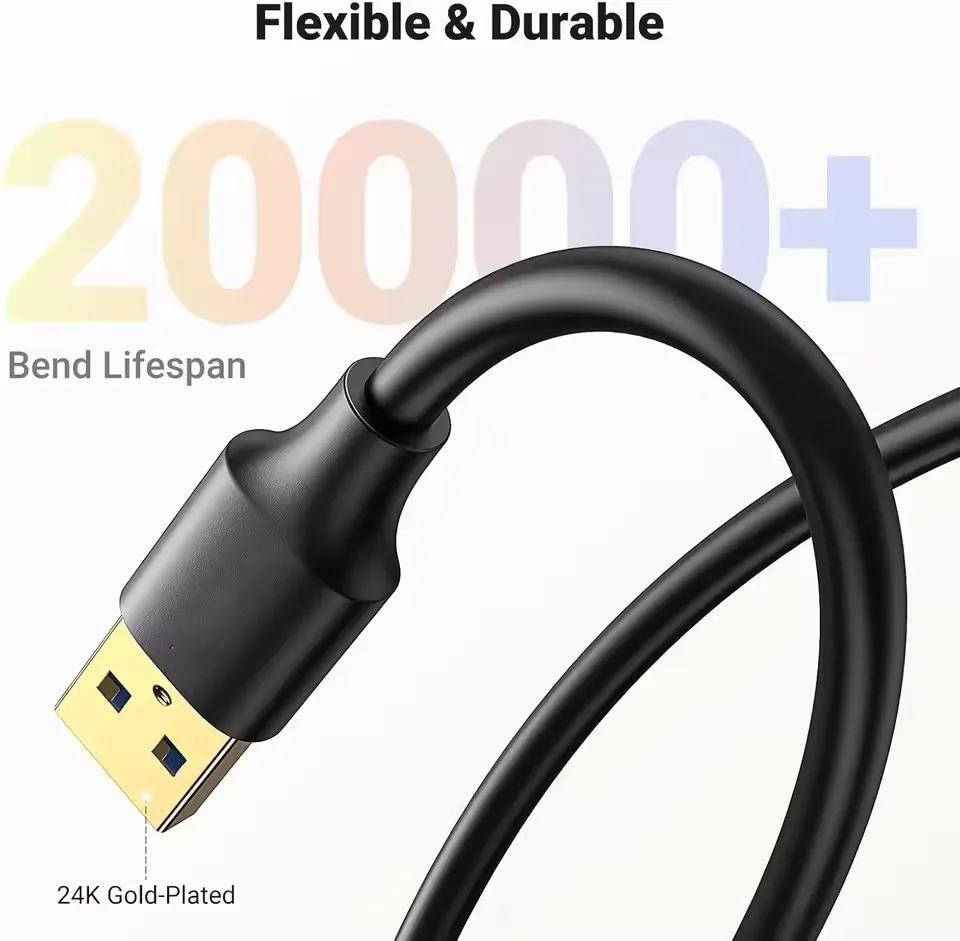 USB Extension Cable USB 3.0 2.0 Extender Cable Cord For Smart TV XBox One SSD PC Laptop 5Gbps Fast Speed Cable 1m 2m 3.0m 1.5m