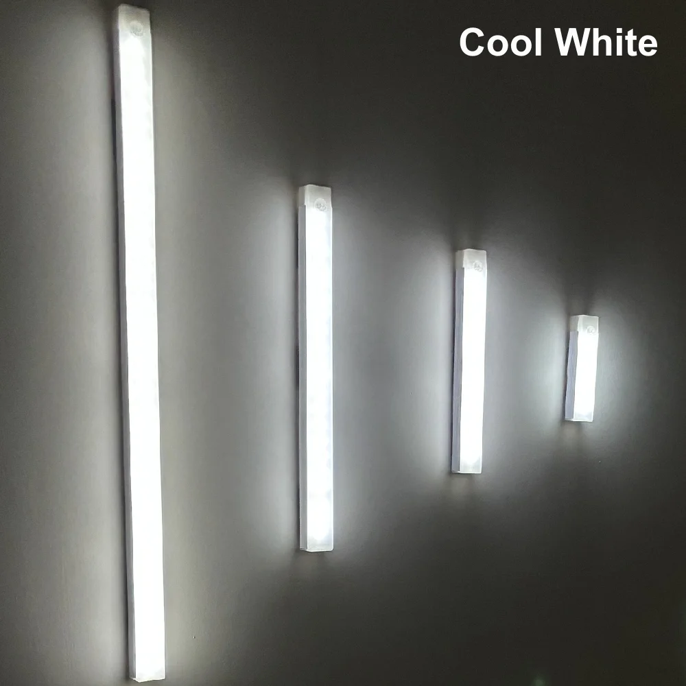 LED Motion Sensor Light Night Light Wireless USB Under Cabinet Light For Kitchen Cabinet Bedroom Wardrobe Sensor Indoor Lighting