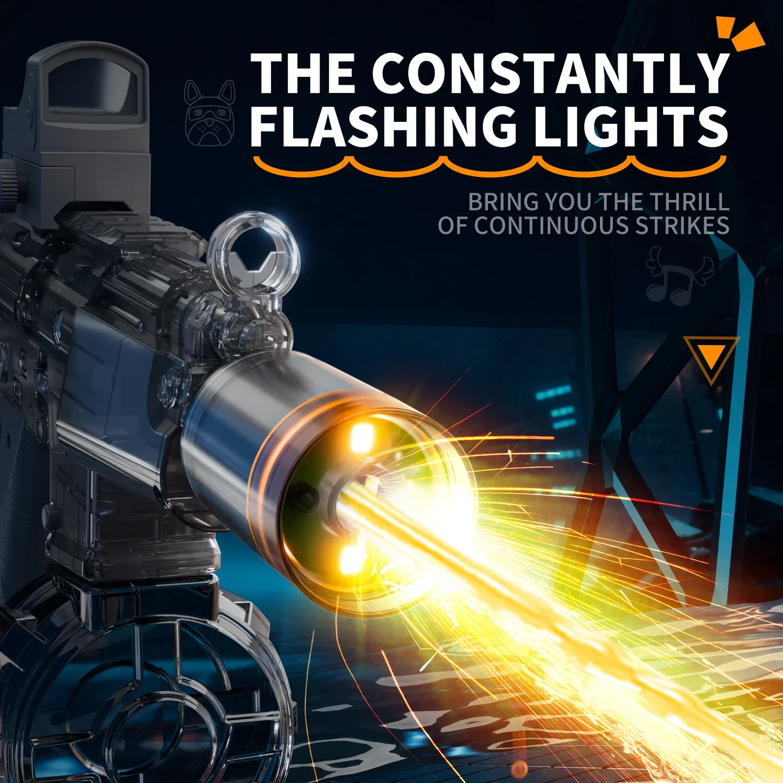 Simulated Firing and Recoil Electric Water Gun Toys Children Automatic Sensor Lights Water Pistol Summer Outdoor Beach Kids Toy