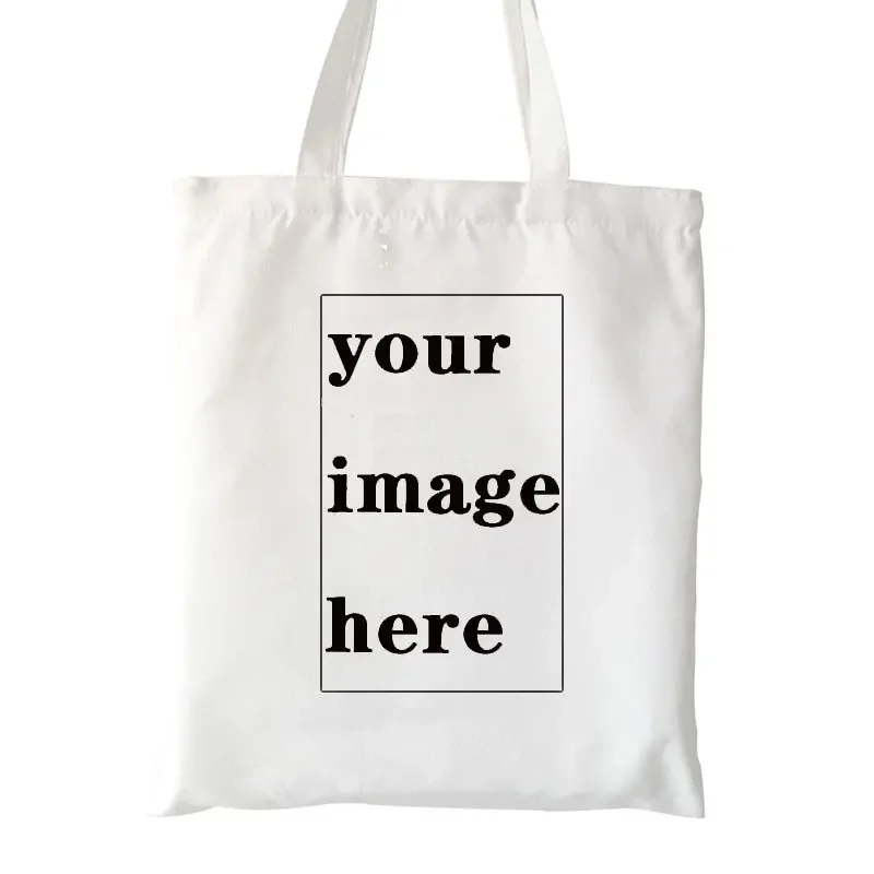 Personalized Custom Picture Tote Bag Shopping Your Images Personalized Design Women Fashion Travel Canvas Bags Gift for Friends