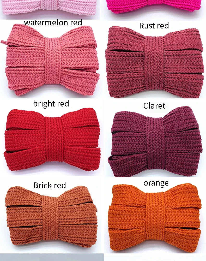 2CM Width Flat Shoelaces Casual Sneakers Classic Shoelace Teenis Shoe Laces for Woman Man 100/120/140/160CM Shoes Accessories