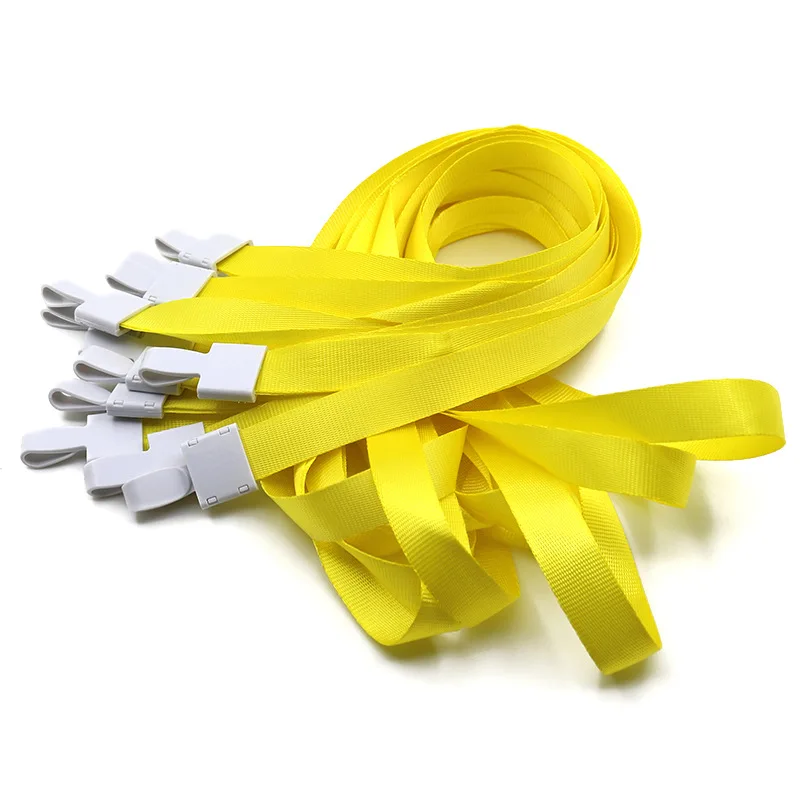 50 Pcs Nylon Hanging Neck Strap Plastic Clip Lanyard Neck Hang Rope for ID Name Card Badge Holder Wholesale of Office Supplies