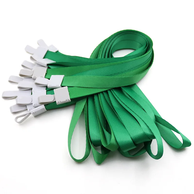 50 Pcs Nylon Hanging Neck Strap Plastic Clip Lanyard Neck Hang Rope for ID Name Card Badge Holder Wholesale of Office Supplies