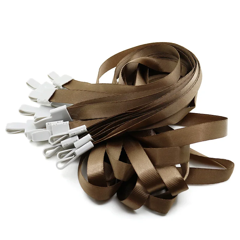 50 Pcs Nylon Hanging Neck Strap Plastic Clip Lanyard Neck Hang Rope for ID Name Card Badge Holder Wholesale of Office Supplies