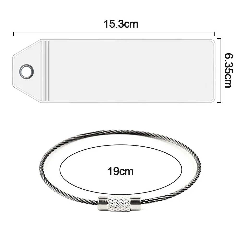 Cruise Luggage Suitcase Tag Label Holder Zip Seal Steel Loops For Travel