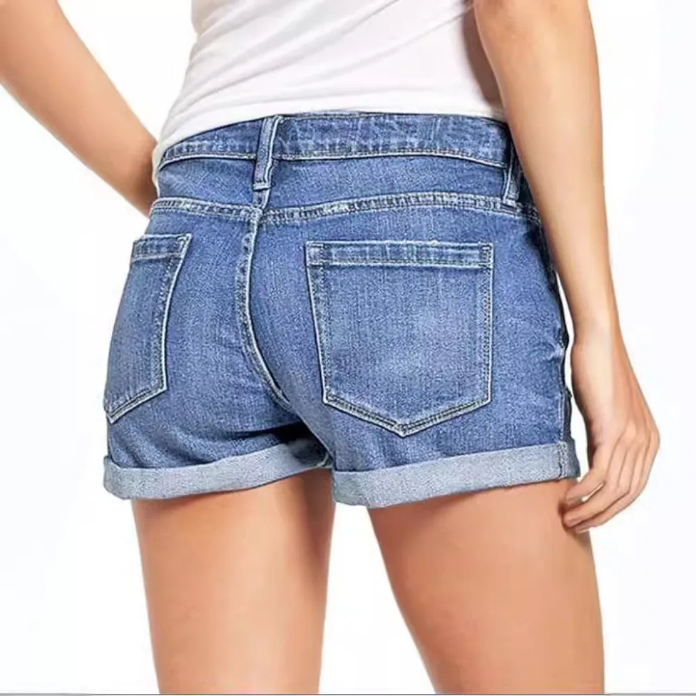 Summer Students Denim Shorts Women 2026 Female Harajuku Cotton HOLE Jeans Ladies Elastic Pockets Harem Trousers Short Pants