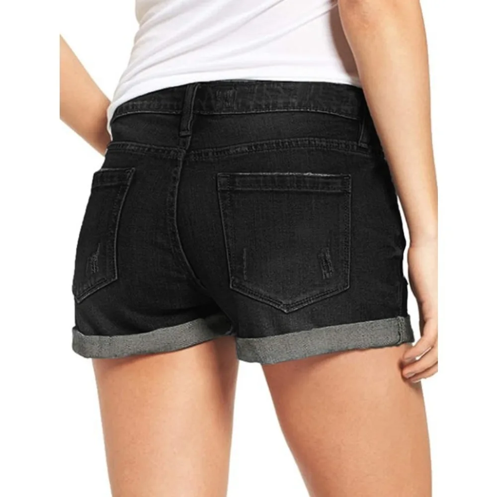 Summer Students Denim Shorts Women 2026 Female Harajuku Cotton HOLE Jeans Ladies Elastic Pockets Harem Trousers Short Pants