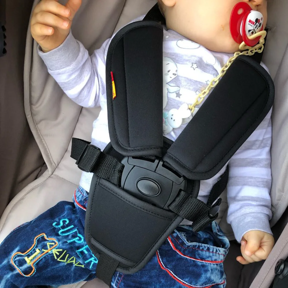 2pcs Baby Child Car Seat Belt Stroller Shoulder Strap Cover Protector Crotch Pad Cover for Universal Children's Products