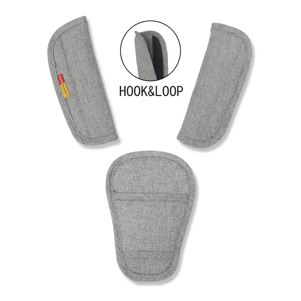 2pcs Baby Child Car Seat Belt Stroller Shoulder Strap Cover Protector Crotch Pad Cover for Universal Children's Products