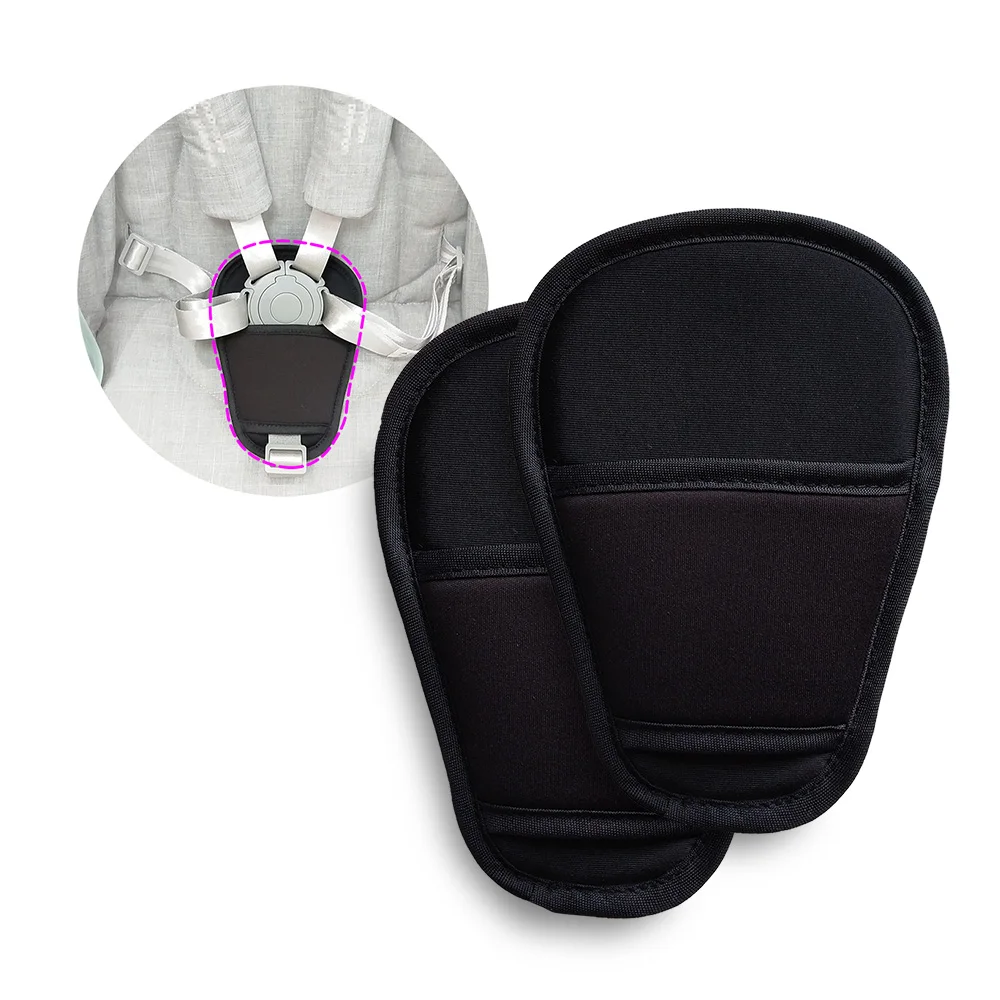 2pcs Baby Child Car Seat Belt Stroller Shoulder Strap Cover Protector Crotch Pad Cover for Universal Children's Products