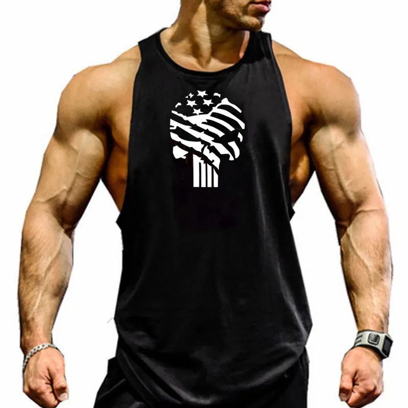 Gym T-shirts Suspenders Man Stringer Fitness Shirt Bodybuilding Shirt Men Top for Fitness Vests Men's Vest Sleeveless Sweatshirt
