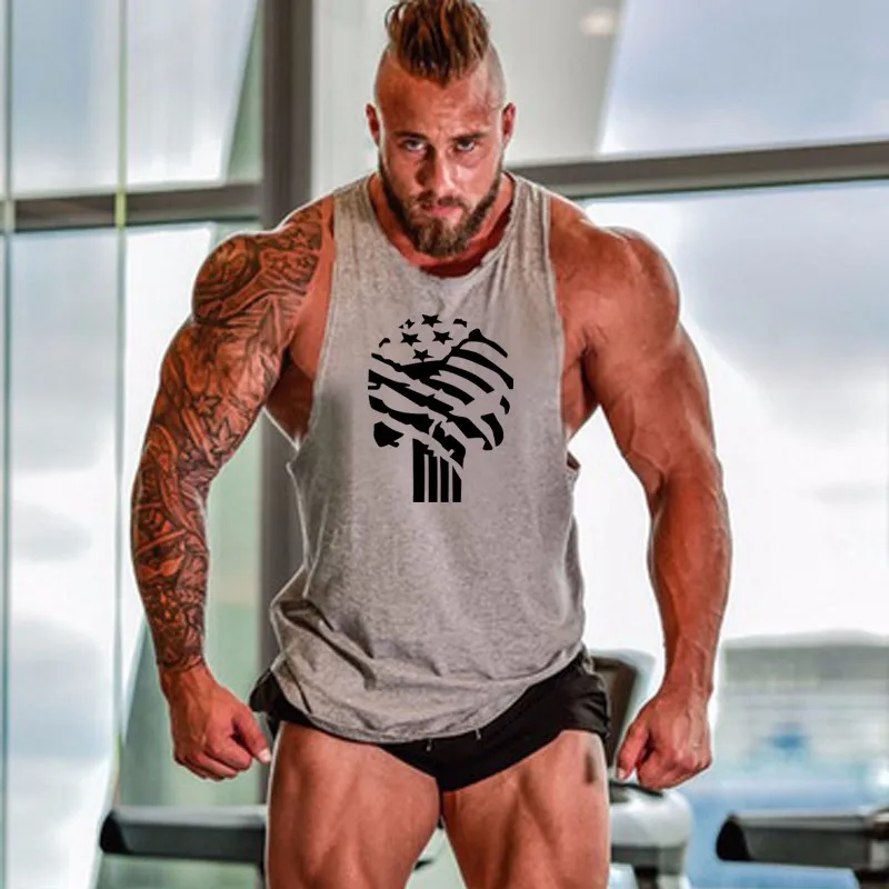 Gym T-shirts Suspenders Man Stringer Fitness Shirt Bodybuilding Shirt Men Top for Fitness Vests Men's Vest Sleeveless Sweatshirt