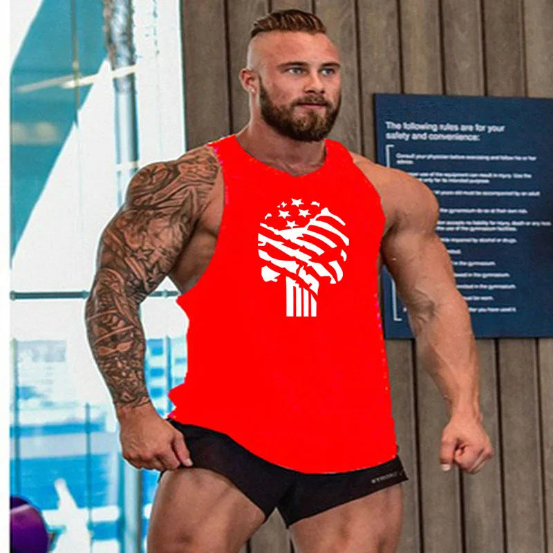 Gym T-shirts Suspenders Man Stringer Fitness Shirt Bodybuilding Shirt Men Top for Fitness Vests Men's Vest Sleeveless Sweatshirt