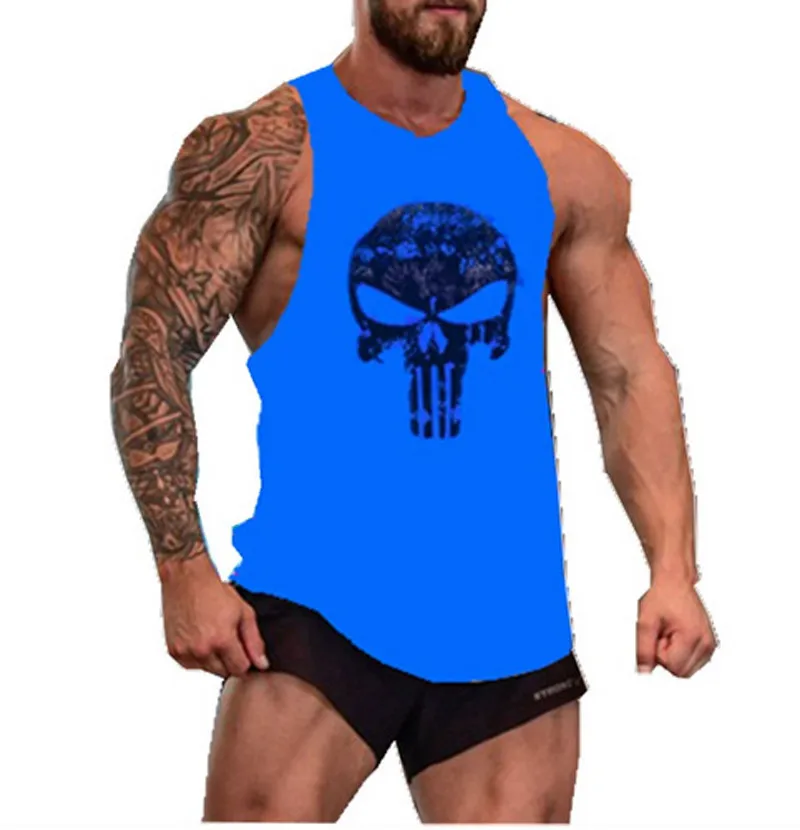 Gym T-shirts Suspenders Man Stringer Fitness Shirt Bodybuilding Shirt Men Top for Fitness Vests Men's Vest Sleeveless Sweatshirt