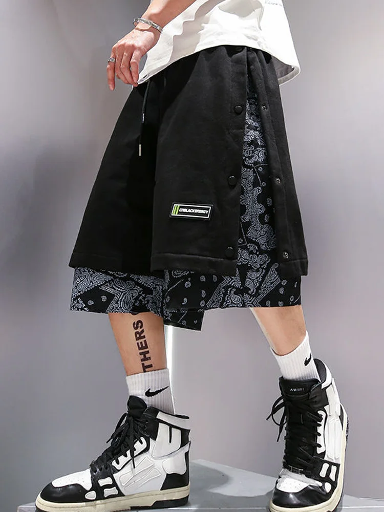 Fashion Men Printed Shorts Summer Casual Sports Basketball Shorts Baggy Men Jogging Clothes Punk Style Streetwear Thin Thickness