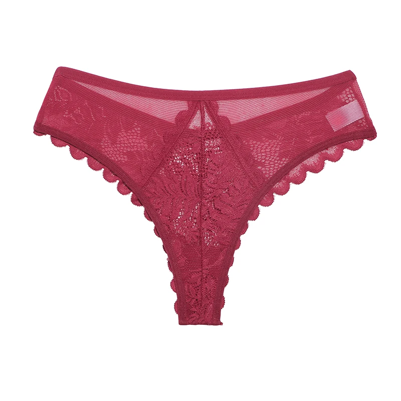 New Lace Thongs Women Underwear Sexy Low-Waist Panties Hollow Out G String Female Underpant Solid Comfortable Female Lingerie