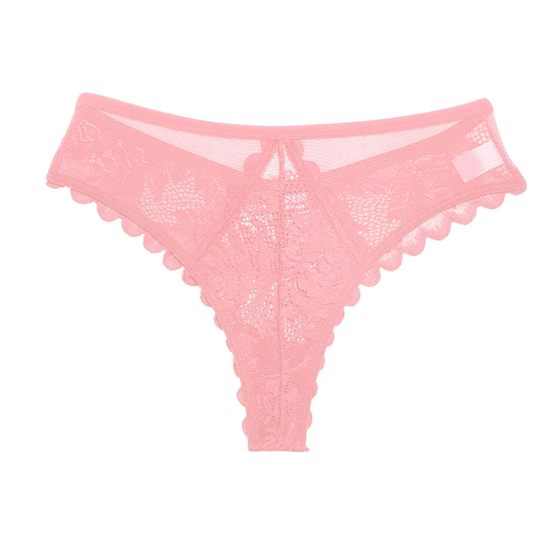 New Lace Thongs Women Underwear Sexy Low-Waist Panties Hollow Out G String Female Underpant Solid Comfortable Female Lingerie