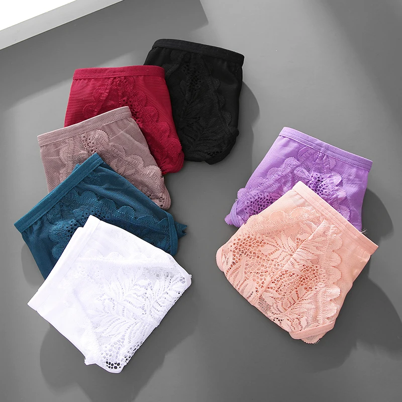 New Lace Thongs Women Underwear Sexy Low-Waist Panties Hollow Out G String Female Underpant Solid Comfortable Female Lingerie