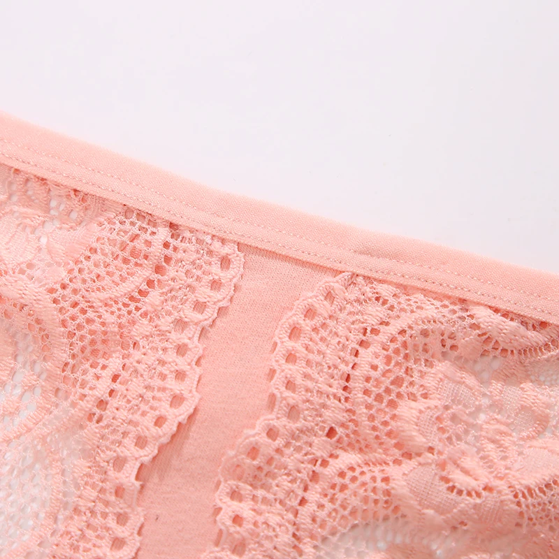 New Lace Thongs Women Underwear Sexy Low-Waist Panties Hollow Out G String Female Underpant Solid Comfortable Female Lingerie