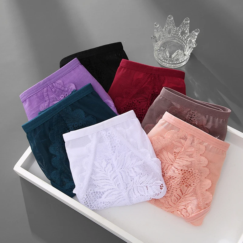 New Lace Thongs Women Underwear Sexy Low-Waist Panties Hollow Out G String Female Underpant Solid Comfortable Female Lingerie
