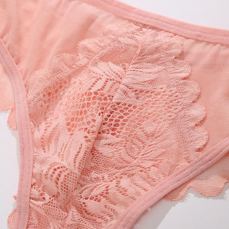 New Lace Thongs Women Underwear Sexy Low-Waist Panties Hollow Out G String Female Underpant Solid Comfortable Female Lingerie