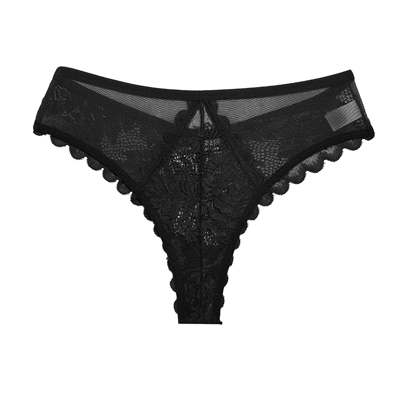 New Lace Thongs Women Underwear Sexy Low-Waist Panties Hollow Out G String Female Underpant Solid Comfortable Female Lingerie