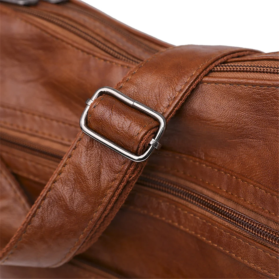 3 Layers Zippers Shoulder Handbag High Quality Big Shoulder Crossbody Bags Luxury Designer Messenger Sac Small Casual Tote Bags