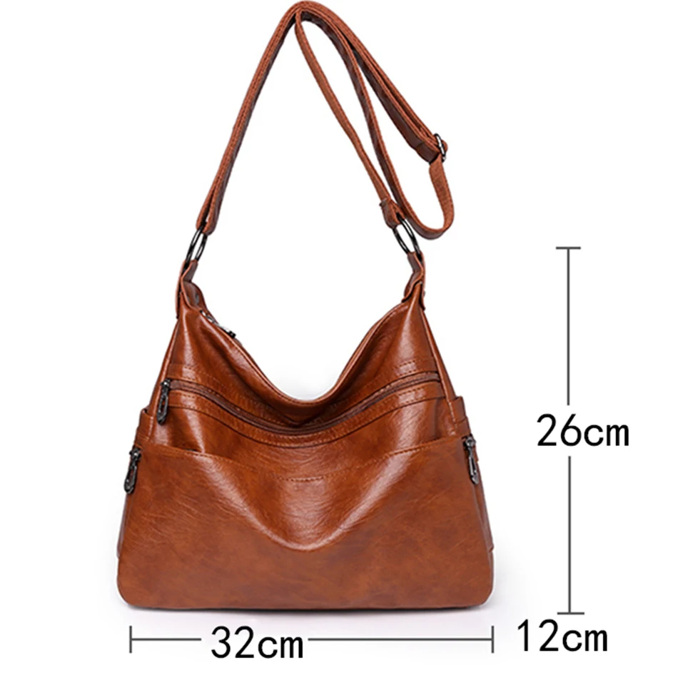 3 Layers Zippers Shoulder Handbag High Quality Big Shoulder Crossbody Bags Luxury Designer Messenger Sac Small Casual Tote Bags