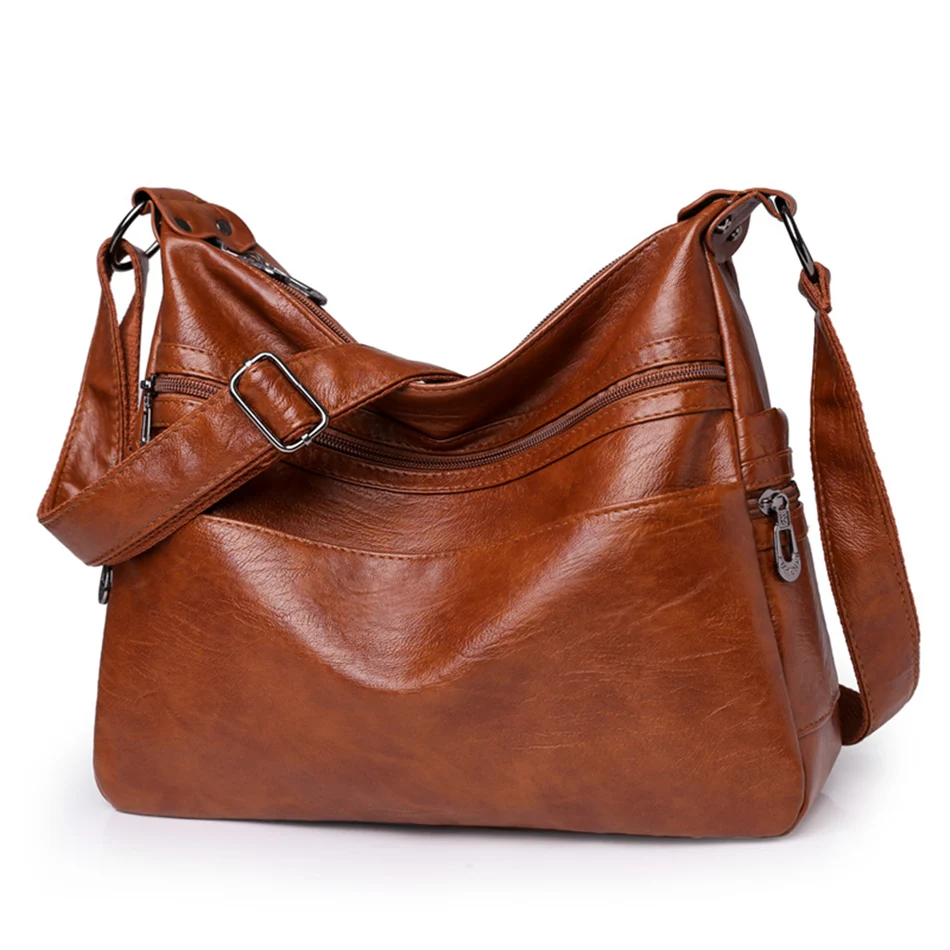 3 Layers Zippers Shoulder Handbag High Quality Big Shoulder Crossbody Bags Luxury Designer Messenger Sac Small Casual Tote Bags