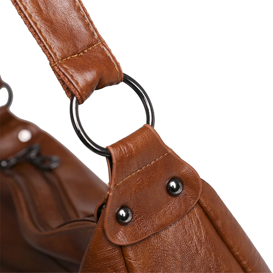 3 Layers Zippers Shoulder Handbag High Quality Big Shoulder Crossbody Bags Luxury Designer Messenger Sac Small Casual Tote Bags